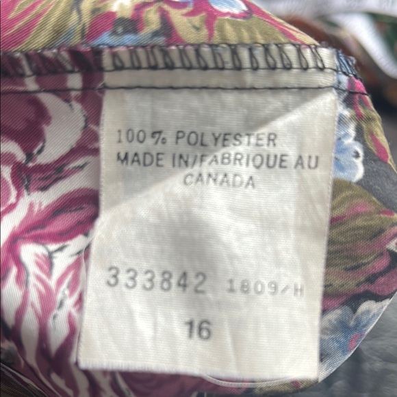 80s Koret Purple Blue And Green Button Down Blouse - Picture 7 of 8